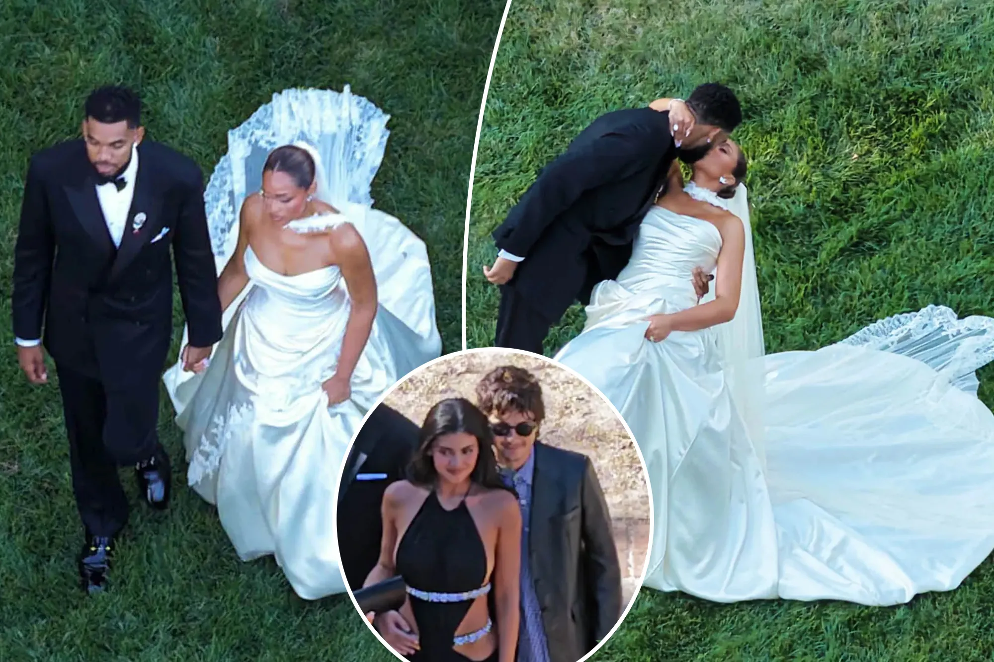 Image for Jordyn Woods Marries Karl-Anthony Towns in Malibu — with Kylie’s Cutout Cavalli and Hailey’s Versace