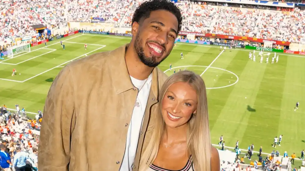 Image for Jade Haliburton Debuts Eye-Catching Wedding Ring Courtside at Fever vs Aces Game