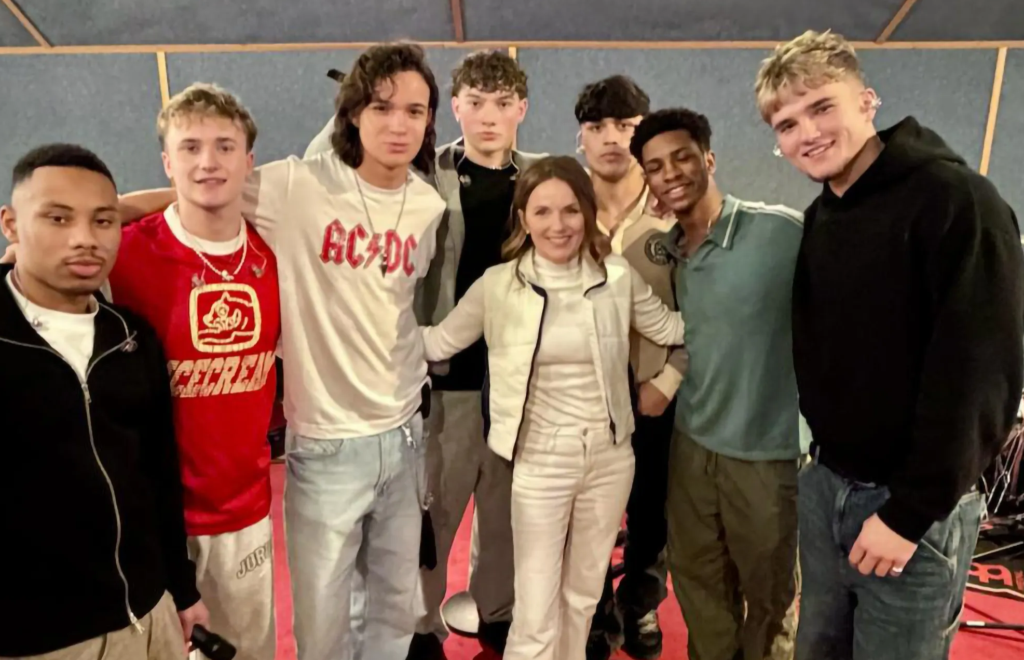 Geri Halliwell Is Officially a December 10 Fan as Simon Cowell’s Boyband Keeps Rising