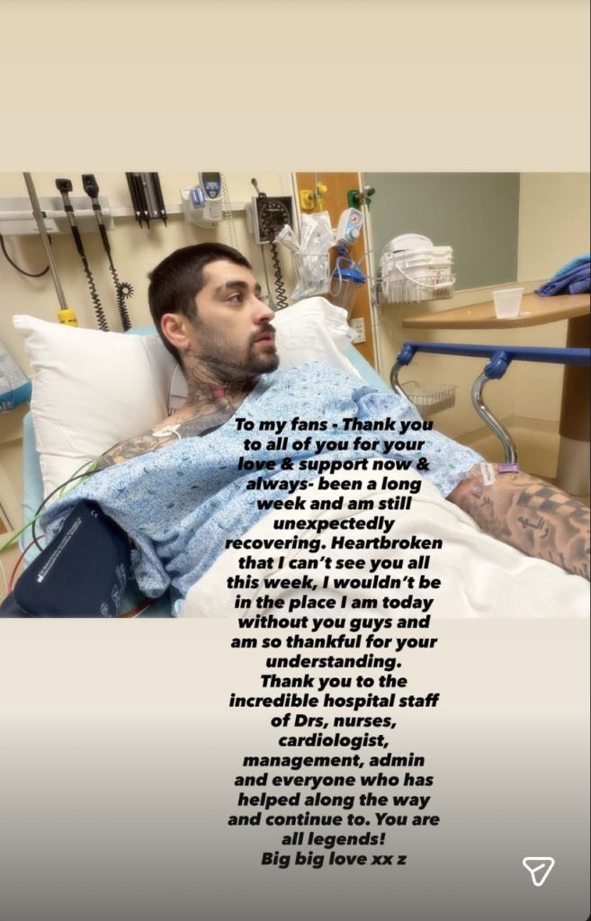 Zayn Malik Hospitalised Amid Mystery Illness Ahead of Major Tour